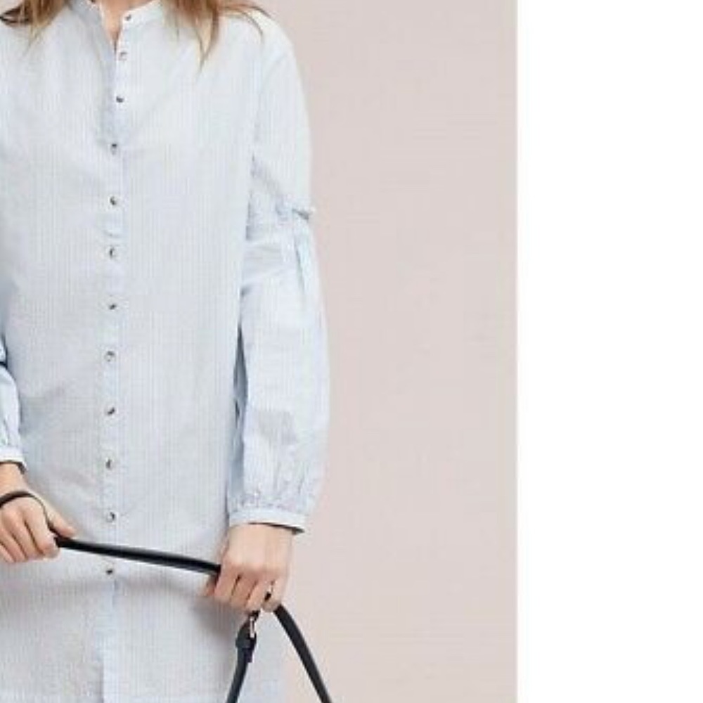 MIH JEANS Striped Seersucker Shirt Dress M $325 - Picture 1 of 6